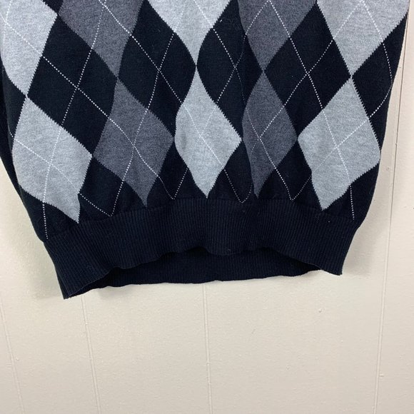 Club Room Black and Gray Argyle Vest - Picture 4 of 5